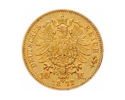 10 Mark Kaiserreich Hessen 1872-1873 Ludwig Jaeger 213