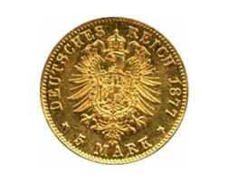 5 Mark Kaiserreich Hessen 1877 Ludwig Jaeger 215