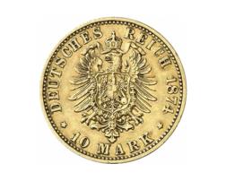 10 Mark Kaiserreich 1874 Oldenburg Nicolaus Jaeger 241