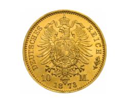 10 Mark Kaiserreich 1872-1873 Preussen Wilhelm I Jaeger 242