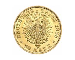 20 Mark Kaiserreich 1888 Preussen Friedrich III Jaeger 248