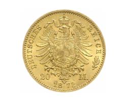 20 Mark Kaiserreich 1872-1873 Württemberg Karl Jaeger 290