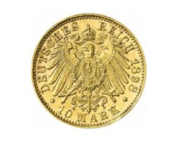 10 Mark Kaiserreich 1890-1898 Sachsen Meiningen Georg Jaeger 278