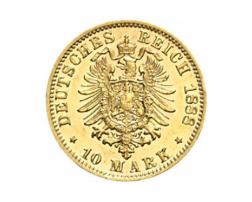 10 Mark Kaiserreich Bayern 1888 Otto Jaeger 198