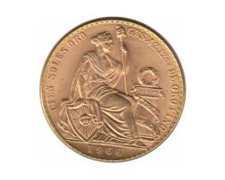 100 Soles Peru Goldmünze Südamerika