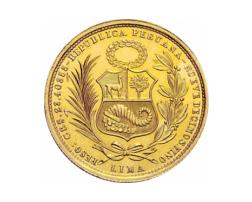 50 Soles Peru Goldmünze Südamerika
