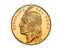 50 Soles Peru Inka Goldmünze Südamerika