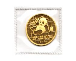 China Panda 1 Unze 1989 Goldpanda 100 Yuan, Orginal Eingeschweißt