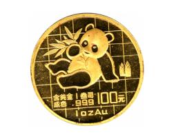 China Panda 1 Unze 1989 Goldpanda 100 Yuan, Orginal Eingeschweißt