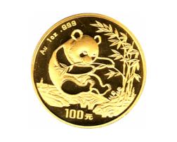 China Panda 1 Unze 1994 Goldpanda 100 Yuan, Orginal Eingeschweißt