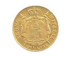 Italien Gold unter Napoleon 40 Lire Napoleon I 1814