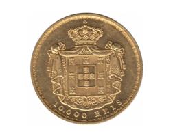 Portugal 10000 Reis Goldmünze Ludwig I 1861-1889
