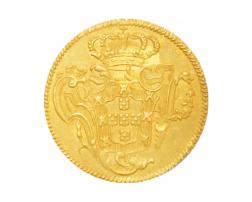 Portugal 6400 Reis Goldmünze Peca 1754