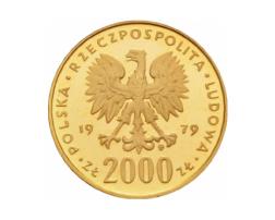 Polen 2000 Zloty Goldmünze 1945-1989