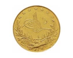 Türkei 100 Piaster Goldmünze Istanbul 1909-1918