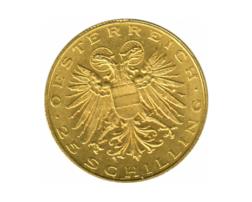 Österreich 1935 Leopold 25 Schilling Goldmünze