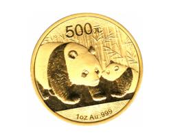 China Panda 1 Unze 2011 Goldpanda 500 Yuan,Orginal Eingeschweißt