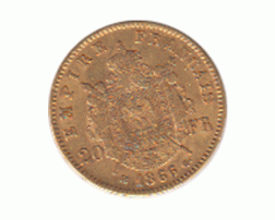 20 Franc Frankreich Napoleon III 1852-1870 mit Kranz